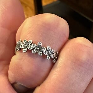 Floral Silver Ring